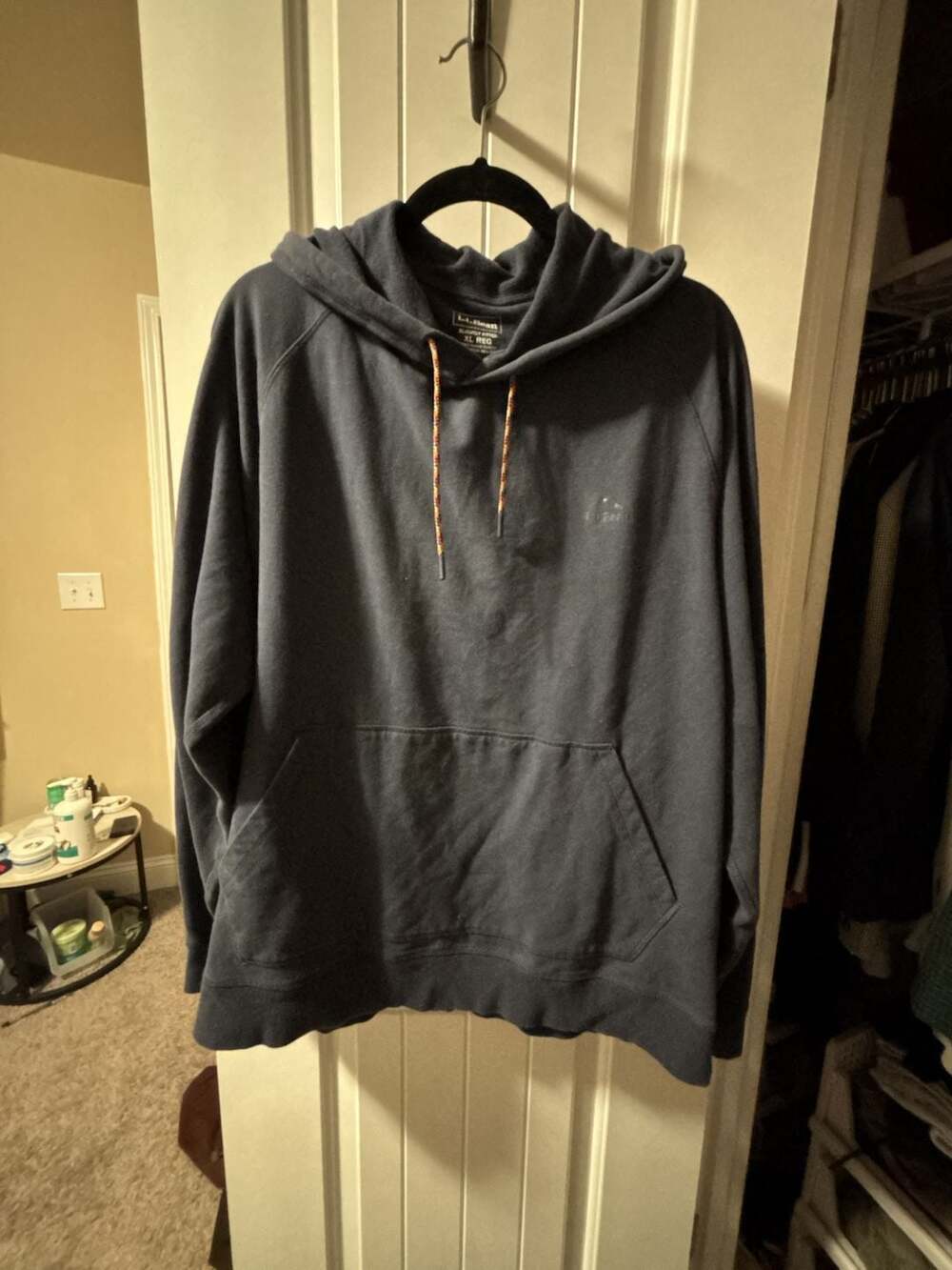 L.L.Bean Slightly Fitted Hoodie Navy Blue XL REG